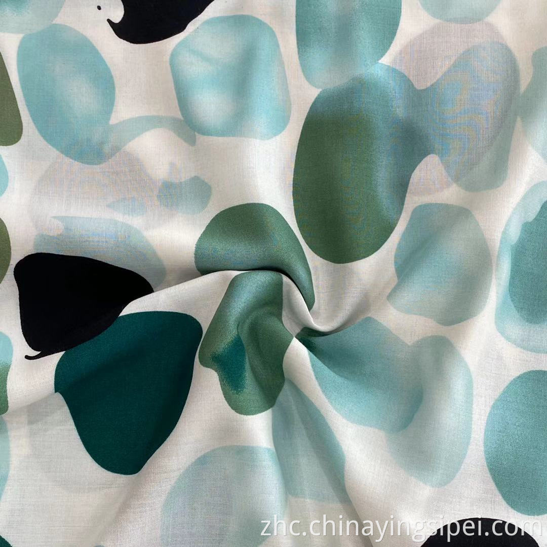 ISP Texile 45s 100％人造丝/粘液印刷的织物人造丝奇特（Rayon Challis for Dress）